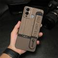 Back Cover Geometry Phone Case For infinix Hot12 Play/NFC/X6816C Personality Masculine Kickstand Silicone Wrist Strap. 