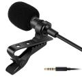 Dynamic Lapel Microphone for Voice Recording and Singing, Clip-on Design, 3.5mm Jack for Smartphone, YouTube, Podcasting, and Conference Calls. 