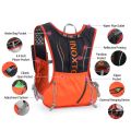 INOXTO 5L Hydration Vest Backpack Water Running Vest Pack with 1pc 1.5L Water Bladder and 2pcs 450ml Soft Water Bottles. 