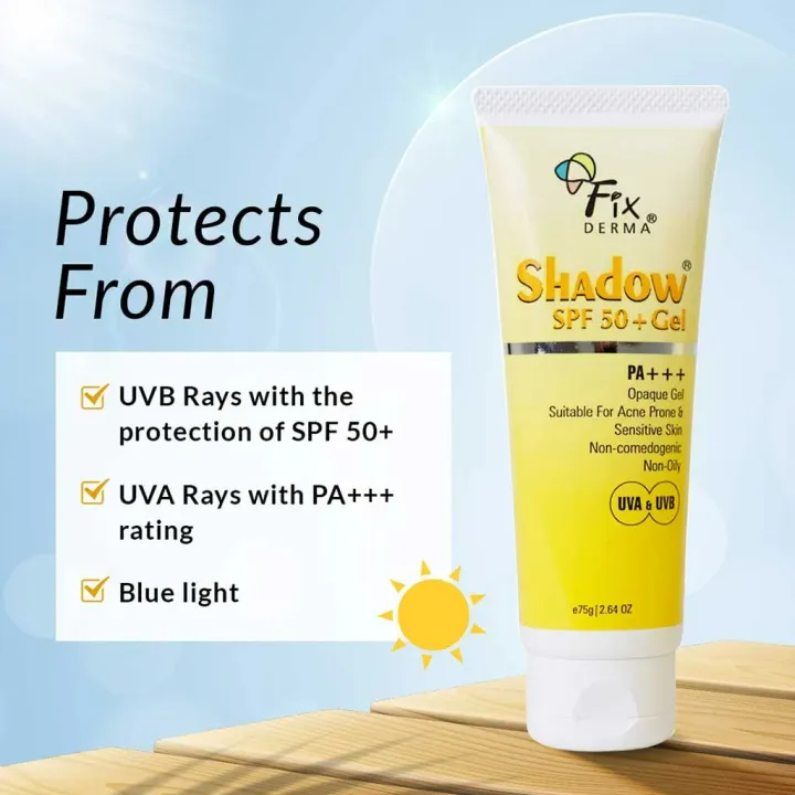 Fix%20Derma%20Shadow%20Sunscreen%20Gel%20SPF%2050%20Pa%20+++%20,%20Water%20Resistant%20Sunscreen%20,%20Best%20SPF%20Sunscreen%20,%2075%20G%20-%20Image%202