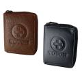 100% Genuine Tough Leather Wallet for Men Big Size,Blue book. 