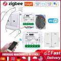 Tuya WIFI ZigBee Smart Switch RF Module Extensible Curtain Timer Controller For Alexa Google Home Voice Control. 