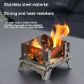 MOUNT Desktop Bonfire Stove Mini Charcoal Stove Stainless Steel Firewood Camping Stove Rack for Outdoor Home for Picnic. 