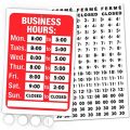Sign For Company Stores Store or Office Business Hours Sign Waterproof Sunscreen Open Signs. 