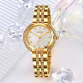 SKMEI 1979 Fashion Goddess Watch Women Luxury Rhinestone Scale Markers Waterproof Ladies Quartz Wristwatch  - Gold. 