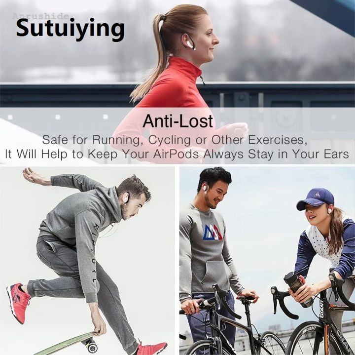 Sutuiying 2025 New Anrushide Bluetooth Headphones Sports Prevent Falling Accessories Hook Anti-lost Sales promotion ear hook for Airpods Pro 1 2 3 Earbuds Universal Earphone