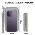 Data Cable Storage Bag Water Resistant Double Layers Pouch Carry Case for Cord,Phone,Charger. 