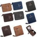 Multi-position 3 Fold Purse Elegant Medium Soft Large Capacity Men's Short Wallet Durable Solid Color Male Leather Purse Daily Use. 