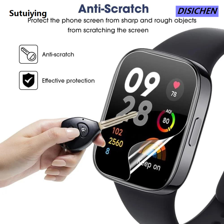 DISICHEN%20Sutuiying%20Luxury%2010pcs%20Hydrogel%20Protective%20Film%20For%20Redmi%20Watch%204%203%20Active/Redmi%20watch3/2%20Lite%20Watch%20Soft%20Protective%20Film%20Full%20Screen%20Protecto%20-%20Image%202