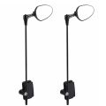 2 PCS Lightweight Adjustable Mirror Helmet Rear View Mirror Convex Lens Black Bike Rear View Mirror Cycling Accessories Bicycle Rear View Mirror Mountain Road Bike. 