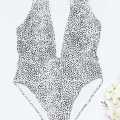 White/Black Color Polka Dot Swimwear / Swimsuit For Women. 