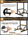 Dip Station Home Indoor Gym Power Tower Adjustable Pull-Up Bar Multi-Functional Training Equipment Height Fitness Workout Station Strength Exercise Pull Up Bar Pull Up Stand ( Back Support not Included). 