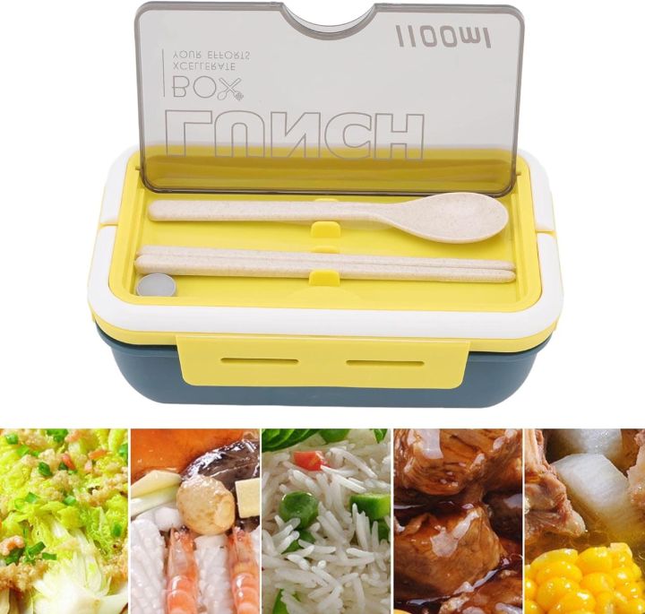 Microwave%20Safe%201100ml%20Double%20Layer%20Leak%20Proof%20Lunch%20Box%20With%20Spoon%20And%20Chopstick%20-%20Image%204