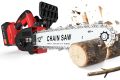 12 Inch Battery Powered Upgraded Handheld Cordless Portable Chainsaw with Rechargeable 15000MAH Battery for Wood Cutting, Tree Trimming, Courtyard, Household. 