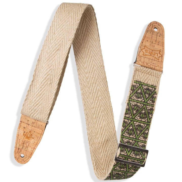 Levy's Leathers MH8P-005 Hemp Guitar Strap with Cork ends - Illuminati Pattern