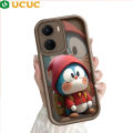 UCUC for Vivo Y16 Back Cover Red Hoodie Cat Ladder Camera Soft Rubber Protection Phone Case. 