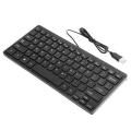 Mini Keyboard, USB Keyboard Portable Ultra Slim Laptop Low Gaming For Home For PC For Office Black. 