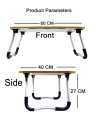 Comfortable Foldable and Portable Laptop Table Stand/Study Table/Bed Table/Ergonomic & Rounded Edges/Non-Slip Legs/Engineered Wood/Color. 