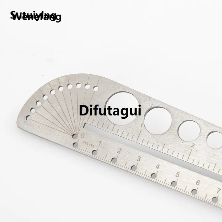 Difutagui%201%20PC%20Multi%20Functional%20Stainless%20Steel%20Tool%20Scale%20Ruler%20High%20Quality%20Luxury%20Profesional%20Office%20Compass%20Protractor%20Hexagonal%20EDC%20Outdoor%20Tool%20-%20Image%205