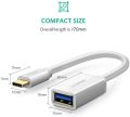 UGREEN USB Type-C Male to USB 3.0 Type A Female OTG Cable - White 15CM. 