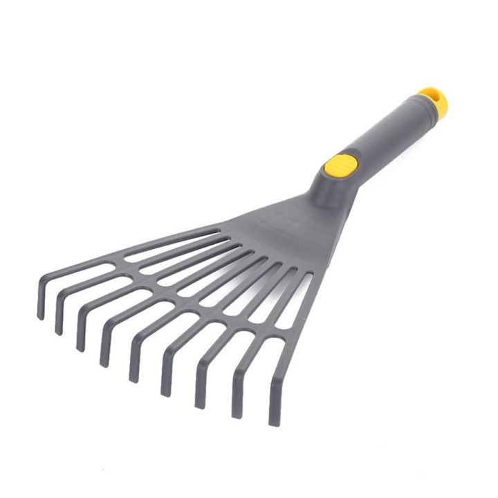 Durable Plastic Garden Grass Leaf Rake Leveling Sturdy Hand Rake Safe ...