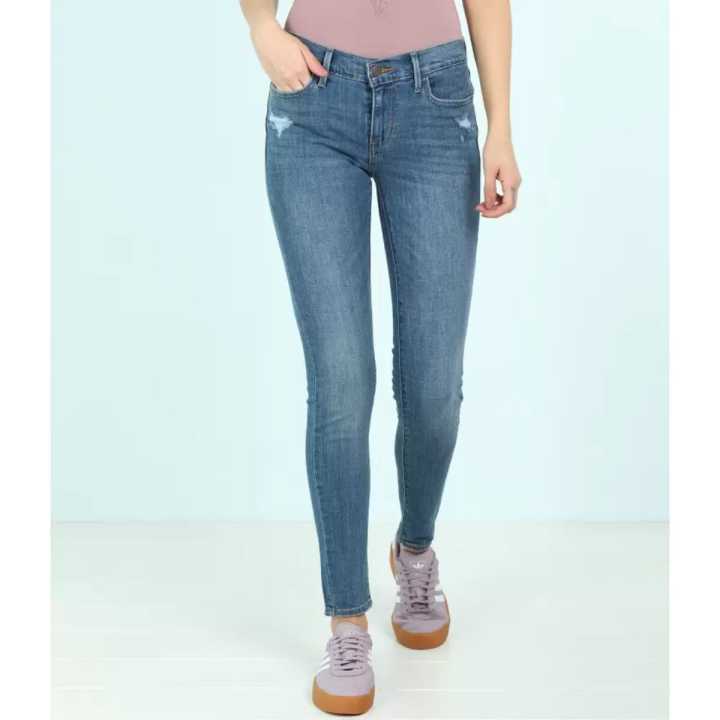 LEVI'S 710 Super Skinny Mid Rise Blue Jeans For Women 21325-0128