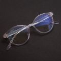 Blue Ray Cut Cat Eye Oval Transparent Frame Glass For Women. 