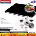 Swifton  Double 2 Induction Cooktop  Anti overflow Protection System Keep Warm Child Lock Timer SN-i20DH. 