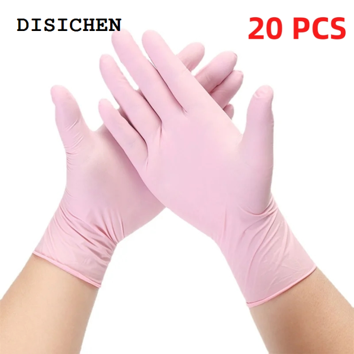 DISICHEN%20Fashion%2020/50/100PCS%20Pink%20Nitrile%20Gloves%20Disposable%20Latex%20Gloves%20Powder%20Free%20for%20Household%20Cleaning%20Beauty%20Salon%20Working%20Kitchen%20Gloves%20-%20Image%207