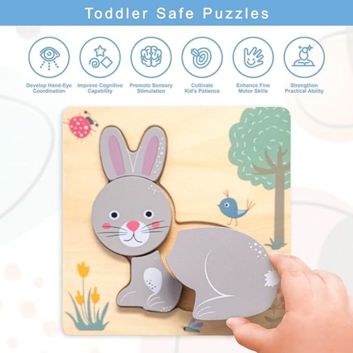 Bizzy%203D%20Wooden%20Cartoon%20Animals%20Cognitive%20Puzzles%20For%20Kids%20Children's%20Wooden%20Puzzles%20Toys%20Colors%20Shapes%20Baby%20Educational%20Toys%20Game%20-%20Image%205