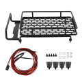 3X Roof Luggage Rack LED Light Bar for CC01 Axial SCX10 Aluminum Alloy Luggage Rack Car Roof Rack. 