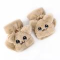 Winter Rabbit Knit Mittens Plush Fingerless Gloves Flip Half Finger Driving Glove Winter Warm Thick Gloves for Women Girl. 