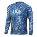 HUK Fishing Shirt Men Summer Quick Dry UPF 50+ UV T-shirt Outdoor Sport Tops Gear Jersey Fish Clothing Racing Running Sportwear. 