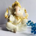 Jenisha 🙏=14 CM Lord Ganesh Bhagwan White Marble Showpiece / God Figure / Statue / Gift Item. 