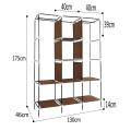 3-Door Foldable Wardrobe for Clothes Organizer Collapsible Fabric Wardrobe. 