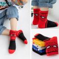 aby Sos Spiderman Cartoon Anime ero Cotton o ube Sos Children Autumn Winter ids Sos 5 pairs or andom 1pair. 