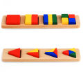 9 In 1 Montessori Wooden Stacking Rings & Shapes Sorting Toy - Color, Number & Fraction Learning | Geometric Shape Stacking Board for Baby, Toddlers & Kids | Early Education STEM Puzzle & Tangram. 