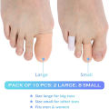 Aweisuan Hot Sale 10pcs/5Pairs Silicone Toe Cap Protector Cover Thumb Sleeve Corn Blisters Pain Relief Gel Toe Tube Bunion Correction Foot Care. 