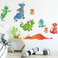 Happy Dragons Animal Wall Stickers 105cm(H) x 135cm(W). 
