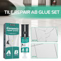 Ceramic Tile Glue Adhesive Scratch Cracks Repair Paste Kit With Scraper. 