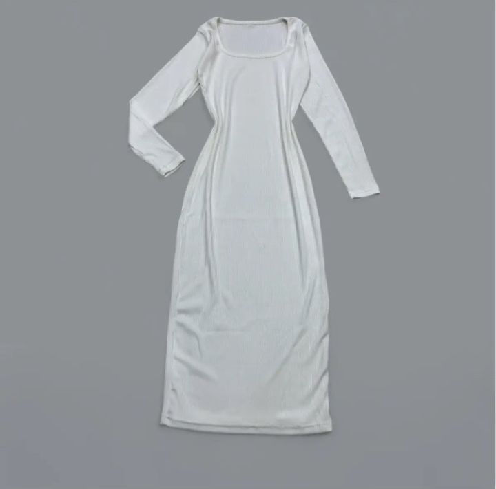 New%20Long%20Bodycon%20Full%20Sleeve%20Dress%20For%20Women%20-%20Image%204