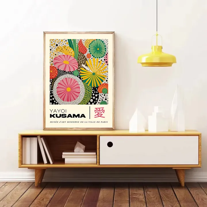 Yayoi%20Kusama%20Japanese%20Style%20Geometric%20Mountain%20Landscape%20Exhibition%20Poster%20Canvas%20Painting%20Wall%20Art%20Picture%20Home%20Interior%20Decor%20-%20Image%204