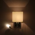 OUMERY Modern LED Wall Lamp Bedside Bedroom Applique Sconce with Switch USB Interior Headboard Home Hotel Wall Lights(Without Bulbs). 