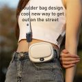 Rechargeable 5 Speed Adjustable Portable Rechargeable Fan Large Capacity Battery Handheld Design Hanging Neck Fan Multi-function Display Screen Personal Small Fan Outdoor Travel. 