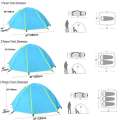 Desert Fox Camping Tents 1/2/3 Person Outdoor Lightweight Backpacking Waterproof 3 Season Tent for Family Hiking Travelling. 