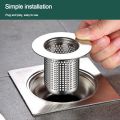 Multifunctional Anti-Clogging Floor Drain Filter Mesh With Handle Anti-Pest Sink Strainer Waste Drainer Stainless Steel Sealing Cover Kitchen Bathroom Toilet Tool. 