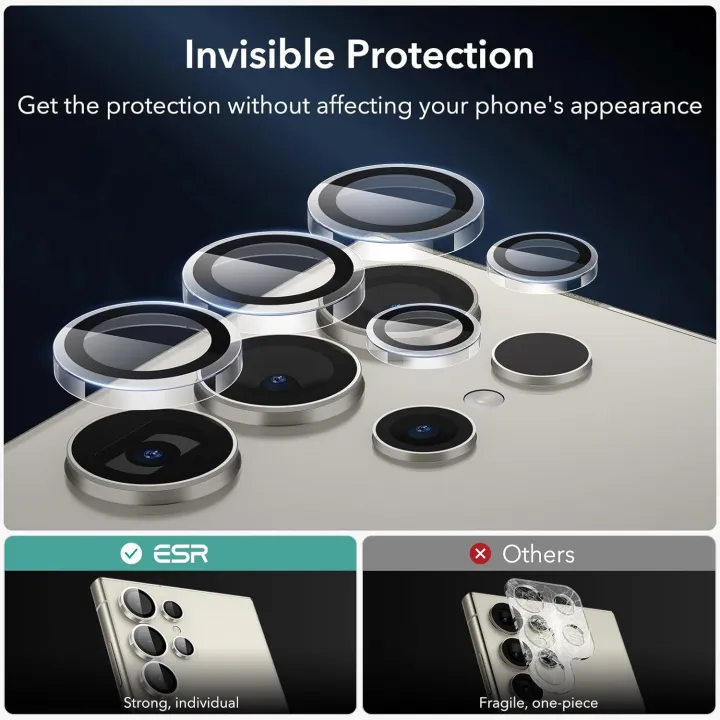ESR%20Samsung%20Galaxy%20S24%20Ultra%20Camera%20Lens%20Protector%20Individual%20Lens%20Protectors%20Scratch-Resistant%20Ultra-Thin%20Tempered%20Glass%20-%20Image%202