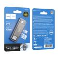 HOCO Original HB39 2-in-1 SD Card reader | USB Memory SD Card Reader | Type C USB 3.0 to SD TF Micro SD Adapter. 