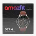 Vintage Brown Leather Amazfit GTR 4  Flagship Smartwatch. 