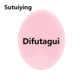 Difutagui Sutuiying Silicone Face Wash Brush Clean Pores Baby Shampoo Brush Special Hot Selling Baby Bath Brush Soft Hair Round Shampoo Comb Home Use. 